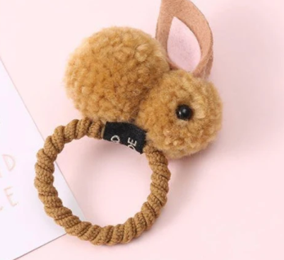 Hair ball rabbit hair ring