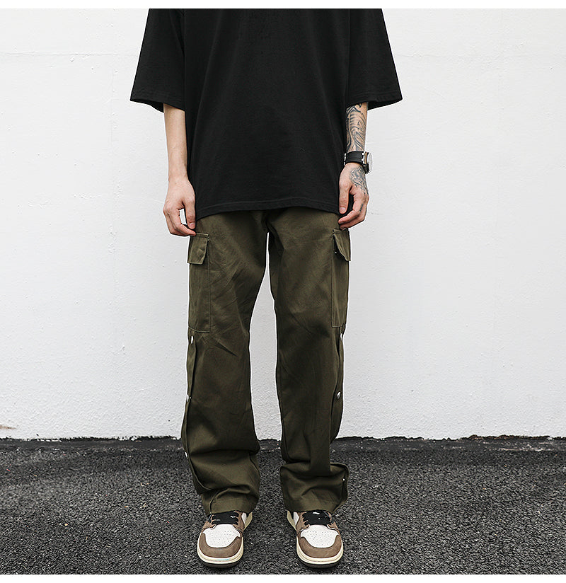 Streetwear Mens Hip Hop Camouflage Flare Cargo Pants