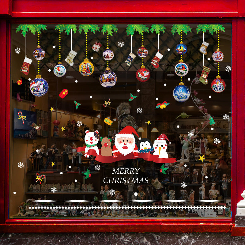 Christmas decorations store window stickers - Minihomy