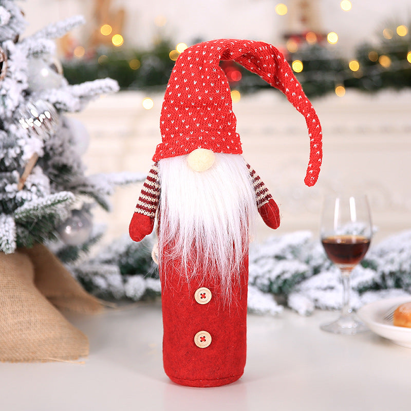 Christmas Decoration Wine Bottle Set Hotel Table Supplies