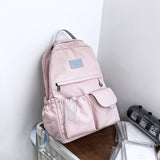 Nylon Backpack School Bag Junior High School Student Bags - Minihomy