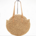 Round straw bag shoulder