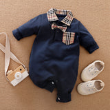 Gentleman's Baby Clothes Long-sleeved One-piece