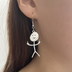 Funny Doodle Necklace Hip Hop Smiley Stick Figure Pendant Hand Gesture Middle Finger Necklaces - Minihomy