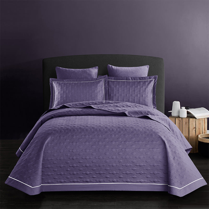 Cotton 3D Quilted Bed Spread Coverlet Sets