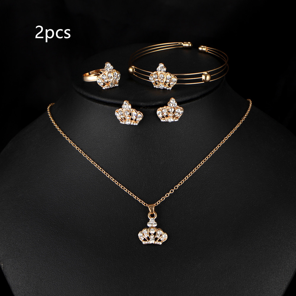 Luxury Jewelry Set European and American style fine crown jewelry set of four