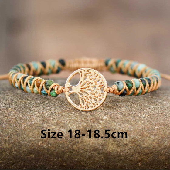 Natural Agate Beads Hand-woven Yoga Friendship Lover Bracelet - Minihomy