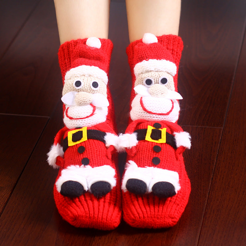 Thickened Middle Tube Thick Line Adult Christmas Socks