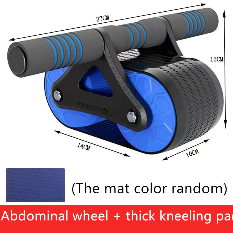 Double Wheel Abdominal Exerciser Automatic Rebound Trainer