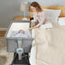 Adjustable Baby Bedside Crib with Large Storage-Gray - Minihomy