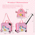 2 Pieces 18 Inch Ride-on Kids Luggage Set with Spinner Wheels-Pink - Color: Pink - Minihomy