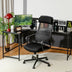 Adjustable Mesh Office Chair with Heating Support Headrest-Black - Color: Black - Minihomy