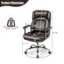 Height Adjustable Big and Tall Office Chair Computer Desk Chair with Metal Base-Brown - Color: Brown - Minihomy