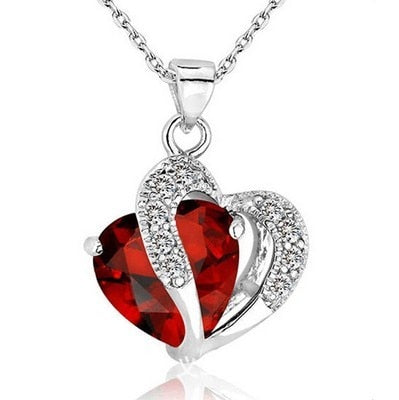 Lady Fashion Heart Pendant Necklace