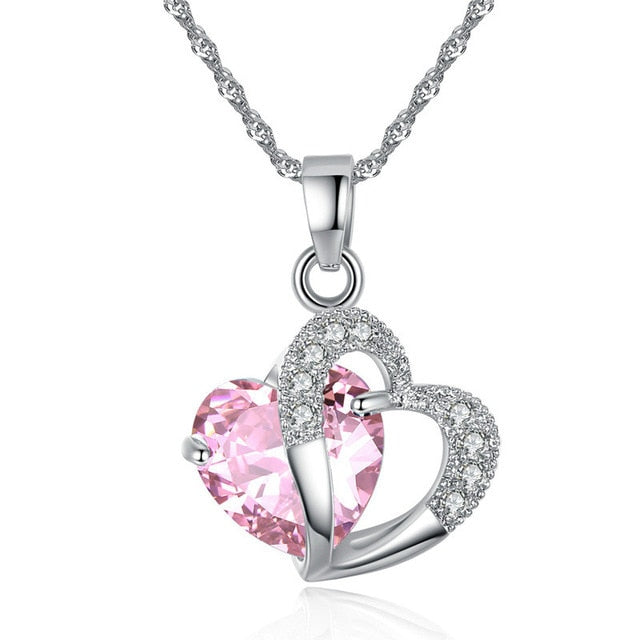 Lady Fashion Heart Pendant Necklace