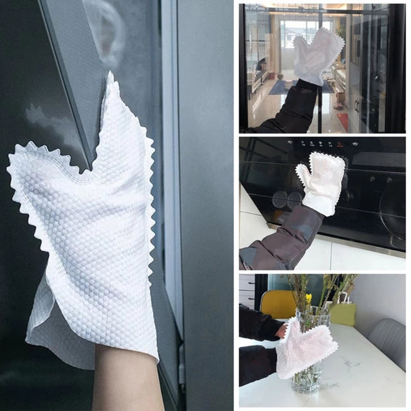 Disposable Non-woven Cleaning Gloves With Teeth Electrostatic Dust Removal Gloves - Minihomy