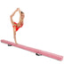 7 Feet Folding Portable Floor Balance Beam with Handles for Gymnasts-Pink - Color: Pink - Minihomy