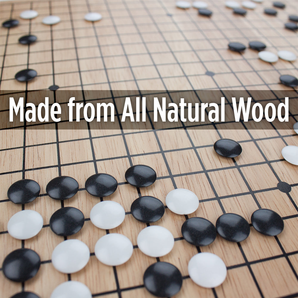 Game of Go Set with Wooden Board and Complete Set of Stones - Minihomy