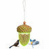 Metal Acorn Wild Bird Feeder Outdoor Hanging Food Dispenser for Garden Yard-Brown - Minihomy