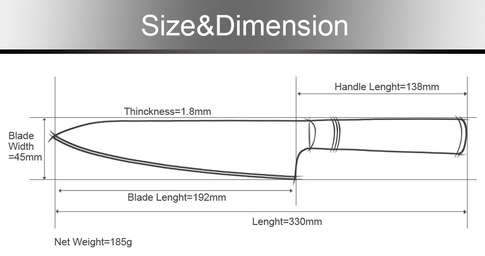 Pattern Kitchen Knife - Minihomy