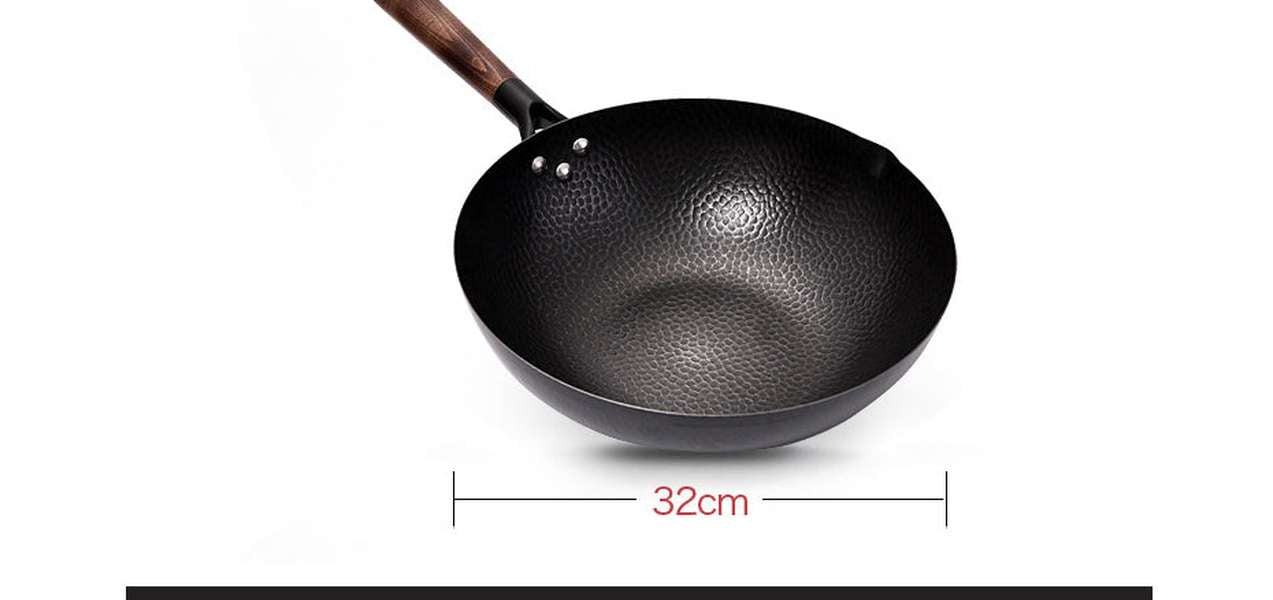 Iron Pan Traditional Iron Wok Handmade - Minihomy