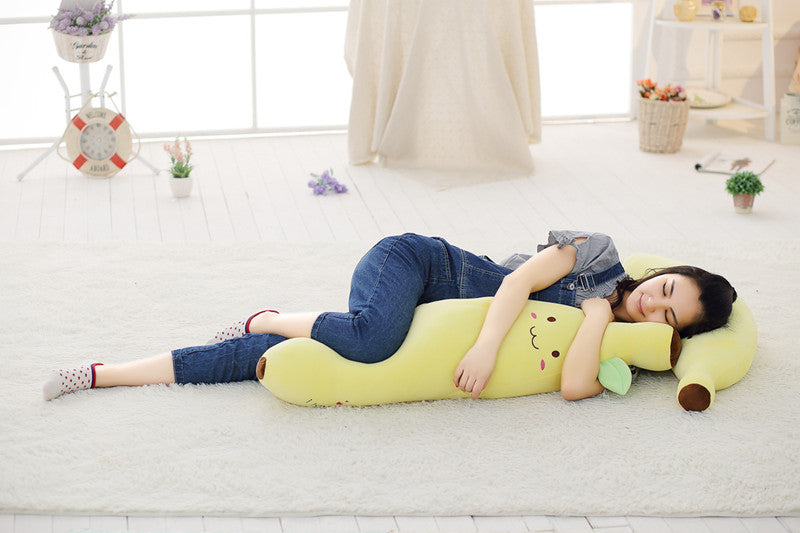 Cute banana pillow long pillow large fruit soft doll holding sleeping doll puppet - Minihomy