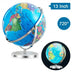 13" Illuminated World Globe 720? Rotating Map with LED Light - Color: Blue - Minihomy