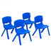 4-pack Kids Plastic Stackable Classroom Chairs-Blue - Color: Blue - Minihomy