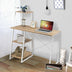 Compact Computer Desk Workstation with 4 Tier Shelves for Home and Office-Natural - Color: Natural - Minihomy