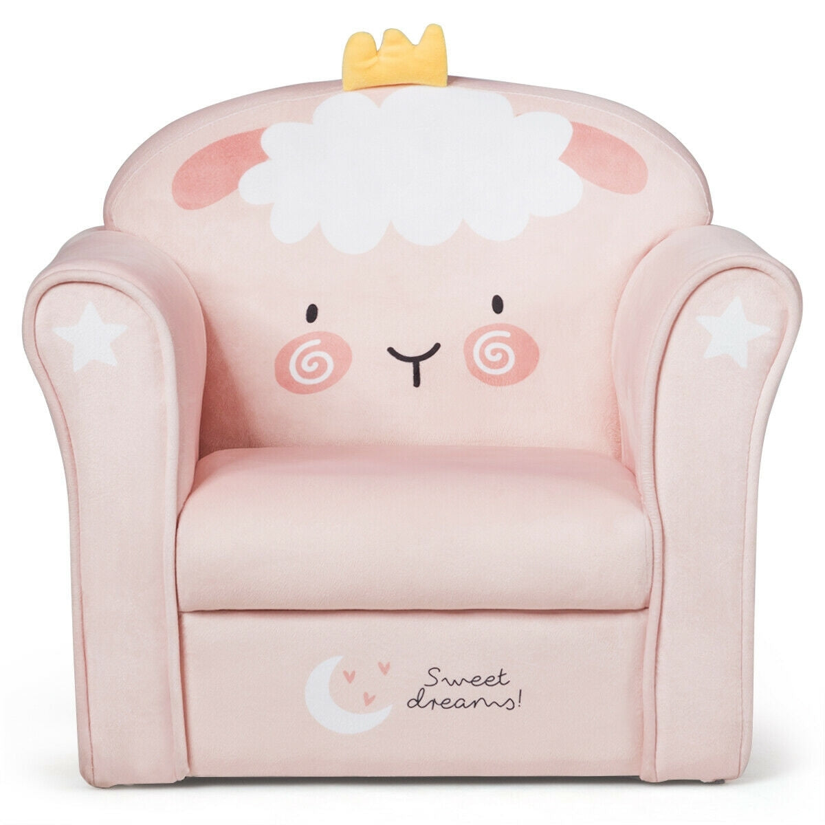 Kids Lamb Sofa Children Armrest Couch - Color: Pink