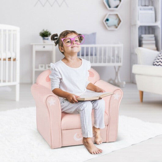 Kids Lamb Sofa Children Armrest Couch - Color: Pink