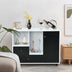 Lateral Mobile Filing Cabinet with 2 Drawers-Black - Minihomy