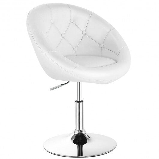 1 Piece Adjustable Modern Swivel Round Tufted Chair - Minihomy