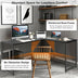 L Shaped Corner Home Office Computer Desk Home-Black - Color: Black - Minihomy