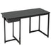 48" Computer Desk with Metal Frame and Adjustable Pads-Black - Color: Black - Minihomy