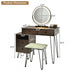 Modern Dressing Table with Storage Cabinet-White - Minihomy