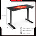 Electric Standing Gaming Desk with Height Adjustable Splice Board - Color: Black - Minihomy