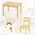 5 pcs Kids Pine Wood Multicolor Table Chair Set  - Color: Deep Multicolor - Minihomy