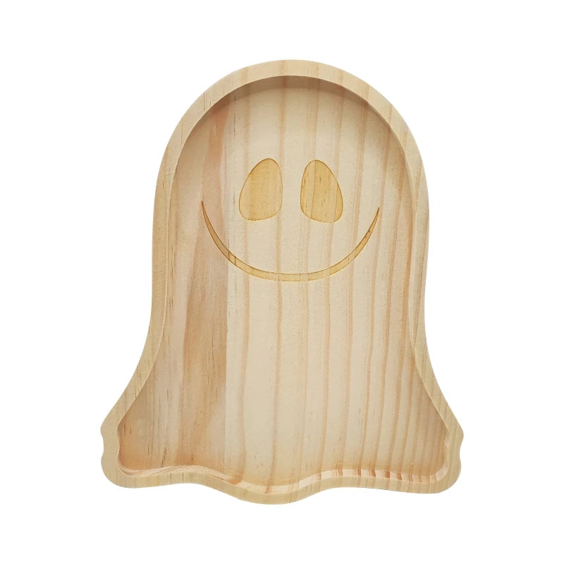 Halloween Wooden Pumpkin Tray Home Decor - Minihomy