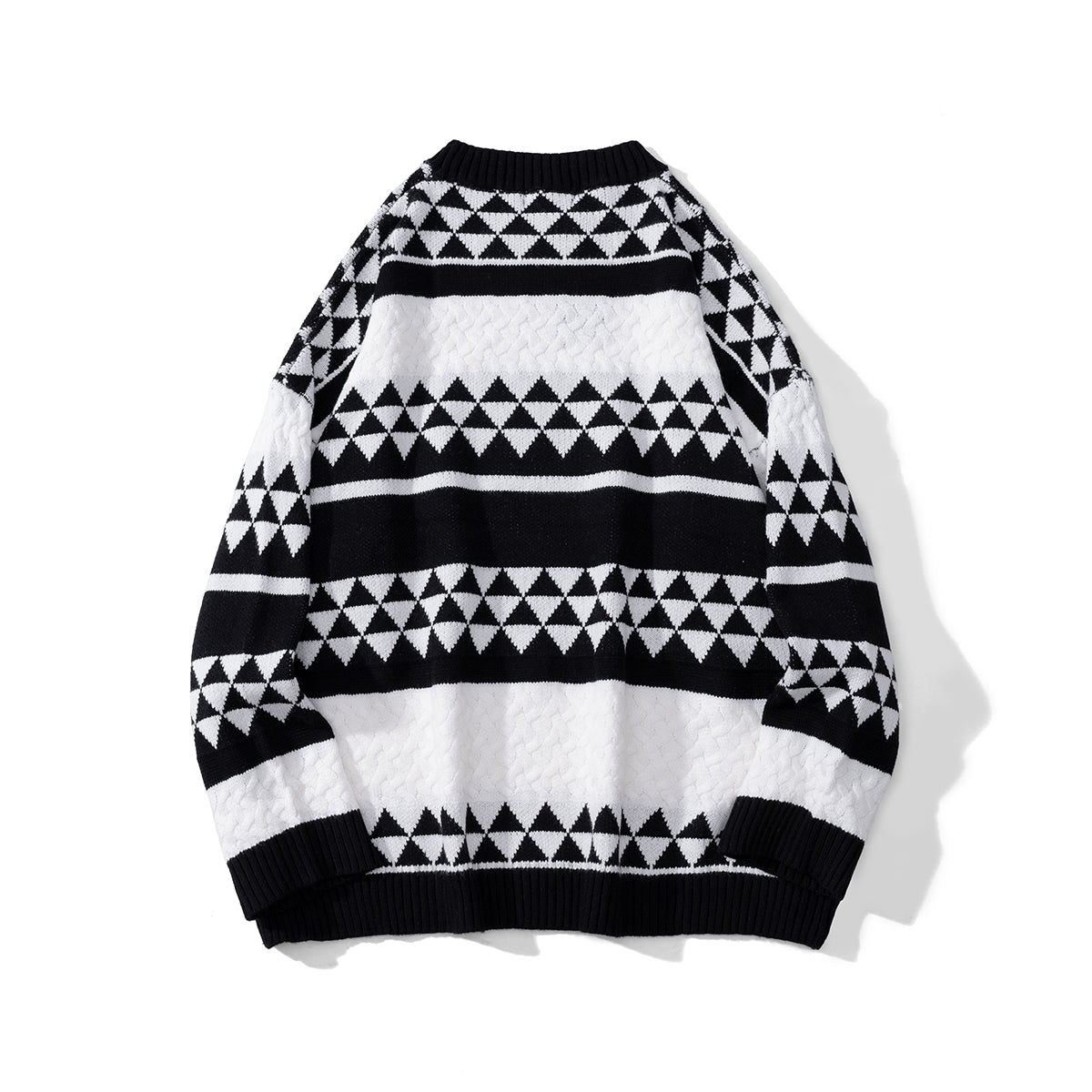 Lazy Style Colorblock Jacquard Sweater Men - Minihomy