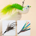 Interactive Cat Toy Funny Simulation Feather for Kitten Playing Teaser Wand