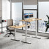 55 Inch Electric Height Adjustable Office Desk with Hook-Beige - Color: Beige - Minihomy