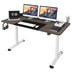 55 Inch Electric Height Adjustable Office Desk with Hook-Dark Gray - Color: Dark Gray - Minihomy