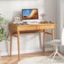 Bamboo Writing Desk with 2 Storage Drawers and Open Shelf-Natural - Color: Natural - Minihomy