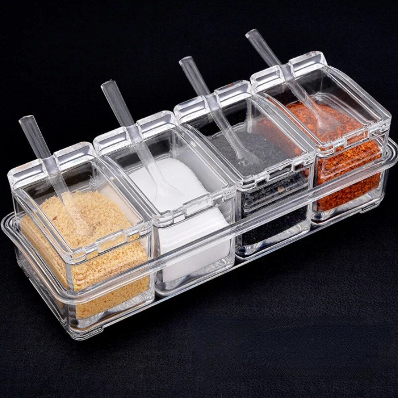 Kitchen supplies transparent acrylic seasoning box - Minihomy