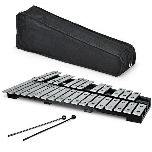 27 Note Glockenspiel Xylophone with 2 Rubber Mallets - Minihomy