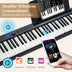 88-Key Foldable Digital Piano with MIDI and Wireless BT-Black - Color: Black - Minihomy