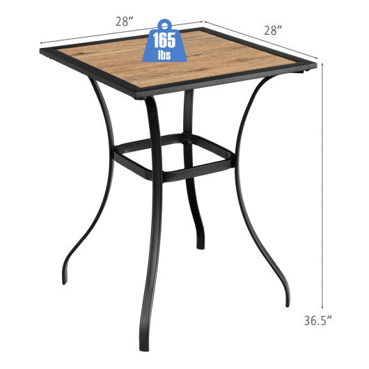 Patio Square Bar Table for Garden Backyard - Minihomy