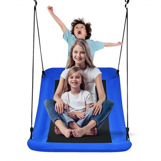 700lb Giant 60 Inch Platform Tree Swing for Kids and Adults-Blue - Color: Blue - Minihomy