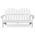 2 Person Adirondack Chair with High Backrest-White - Color: White - Minihomy